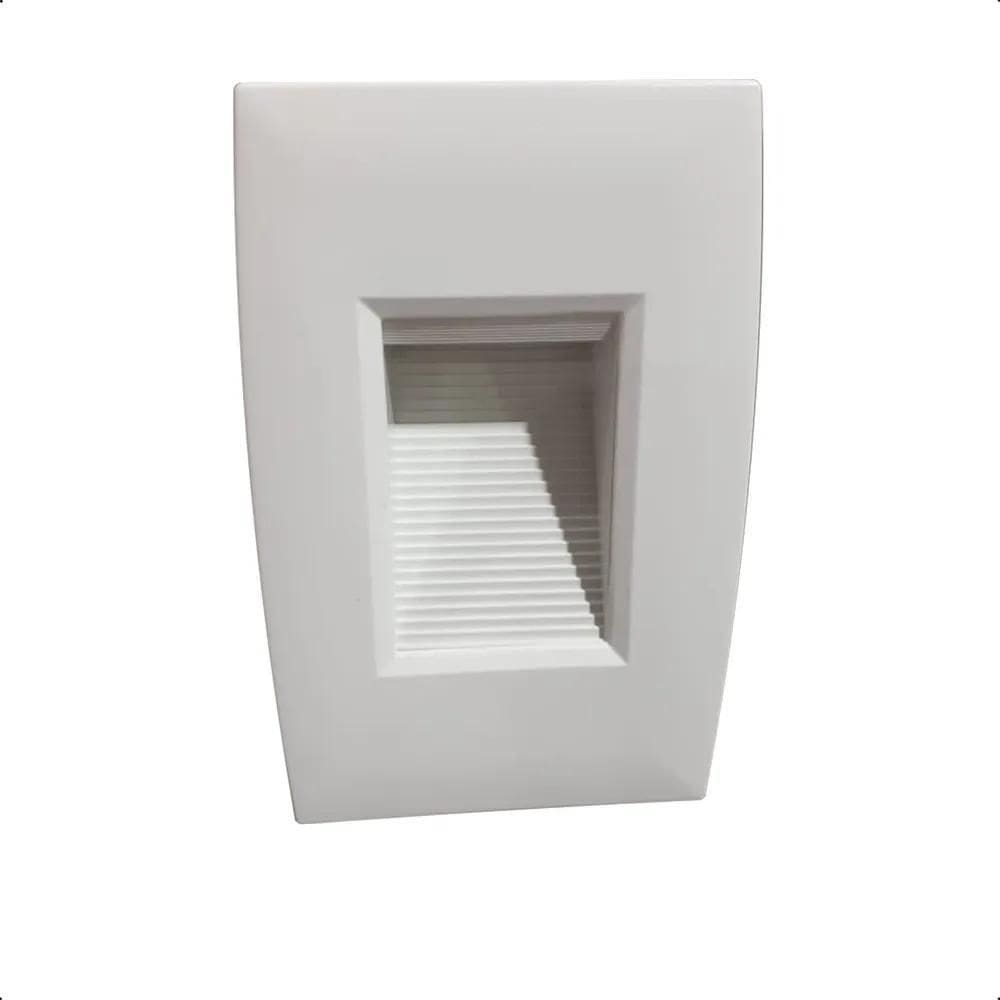 10X Balizador Led 2W Branco Quente Embutir Caixa 4X2 Extern