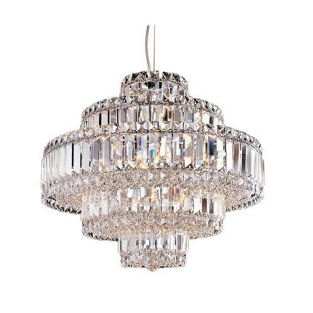 Pendente Lustre Alcmera De Cristal Para Led 53Cm