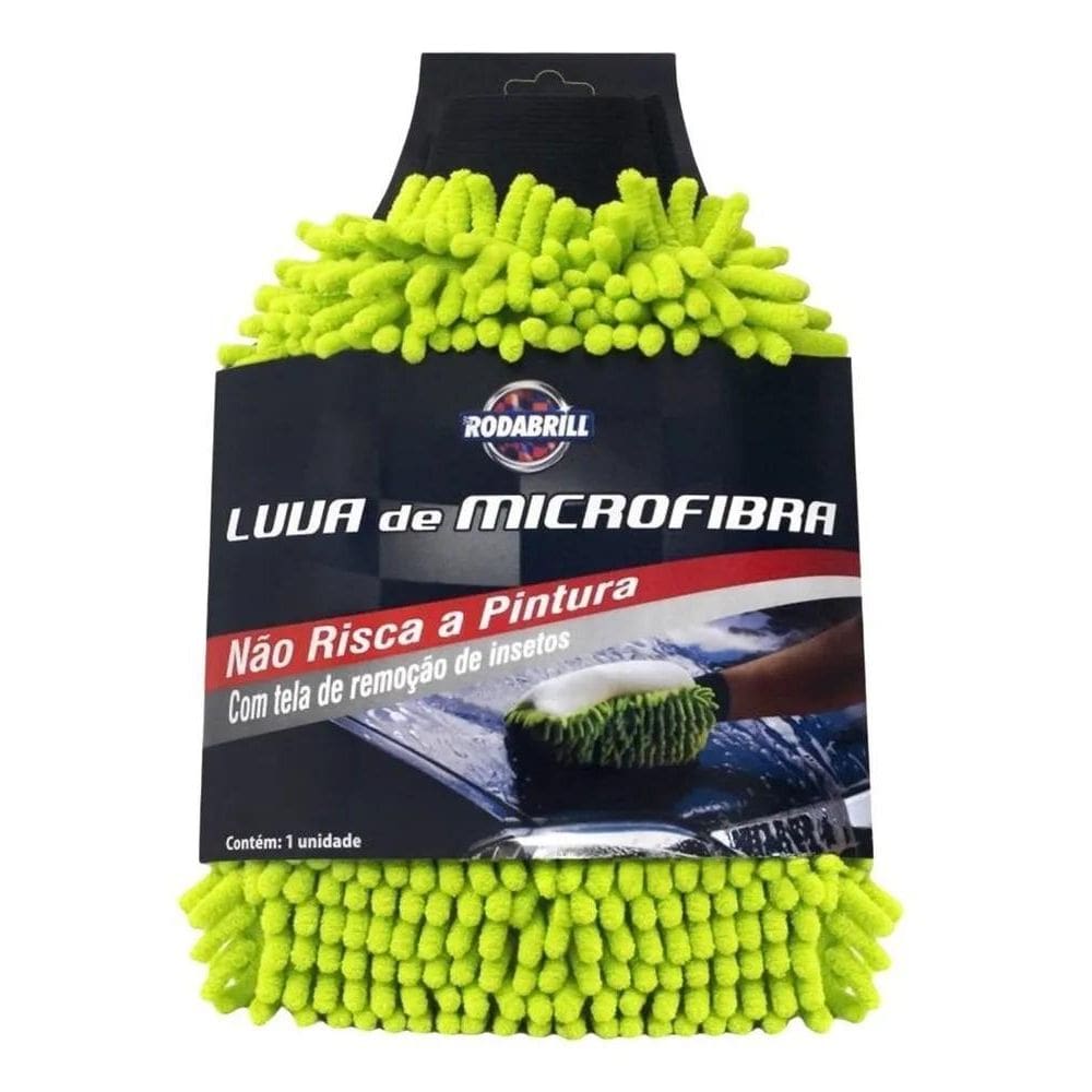 10X Luva De Micro Fibra Para Lavagem Automotiva - Rodabrill