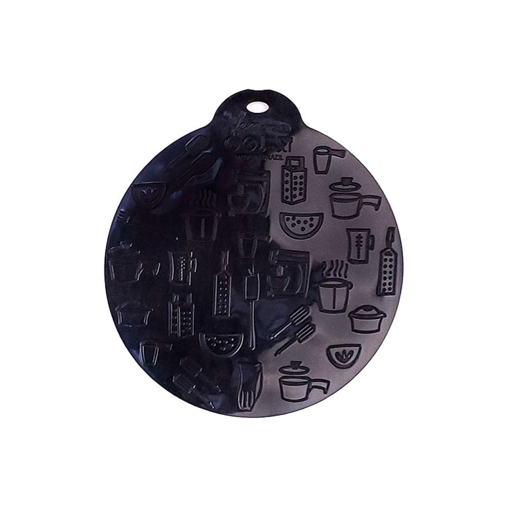 Almofada de Silicone Preta 19cm Para Fogão De Indução Magnética