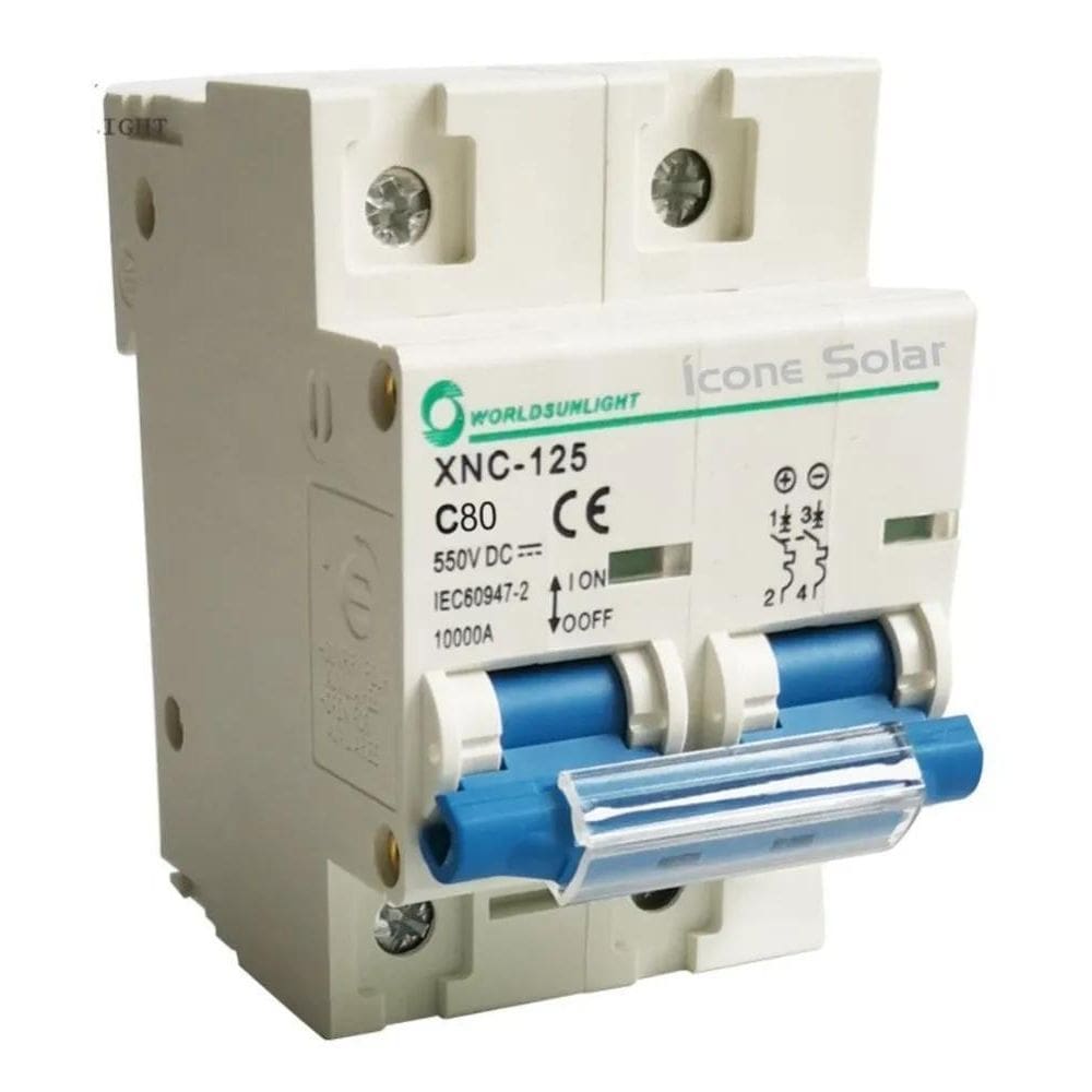10X Disjuntor 80A / 100A / 125A - Dc Cc - Solar Fotovoltai