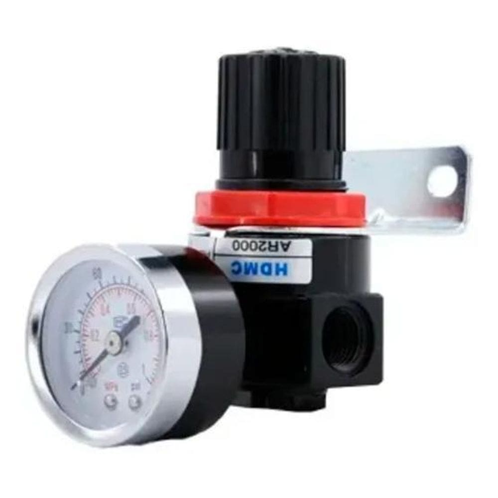 10X Regulador Pressão Compressor Manômetro 1/4 Ar-2000