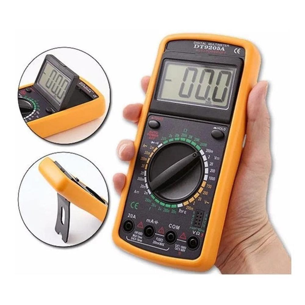 10X Multimetro Digital Profissional 9205 Com Capacimetro Of