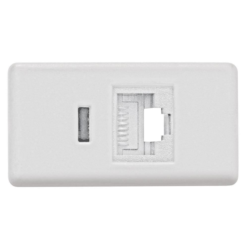 Tomada Para Telefone Rj11 Branco -57115-051 - Tramontina Tomada P-telefone Rj11 Branco Tramontina 57115-051