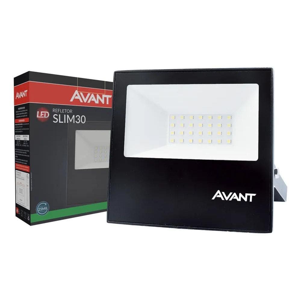 10X Refletor Led Slim 30W Verde Ip65 A Prova D`Água Preto C