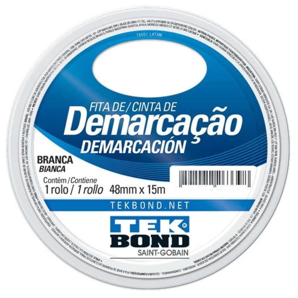 Fita De Demarcação Branca 48mm X 15 Metros - 21271048200 - Tekbond