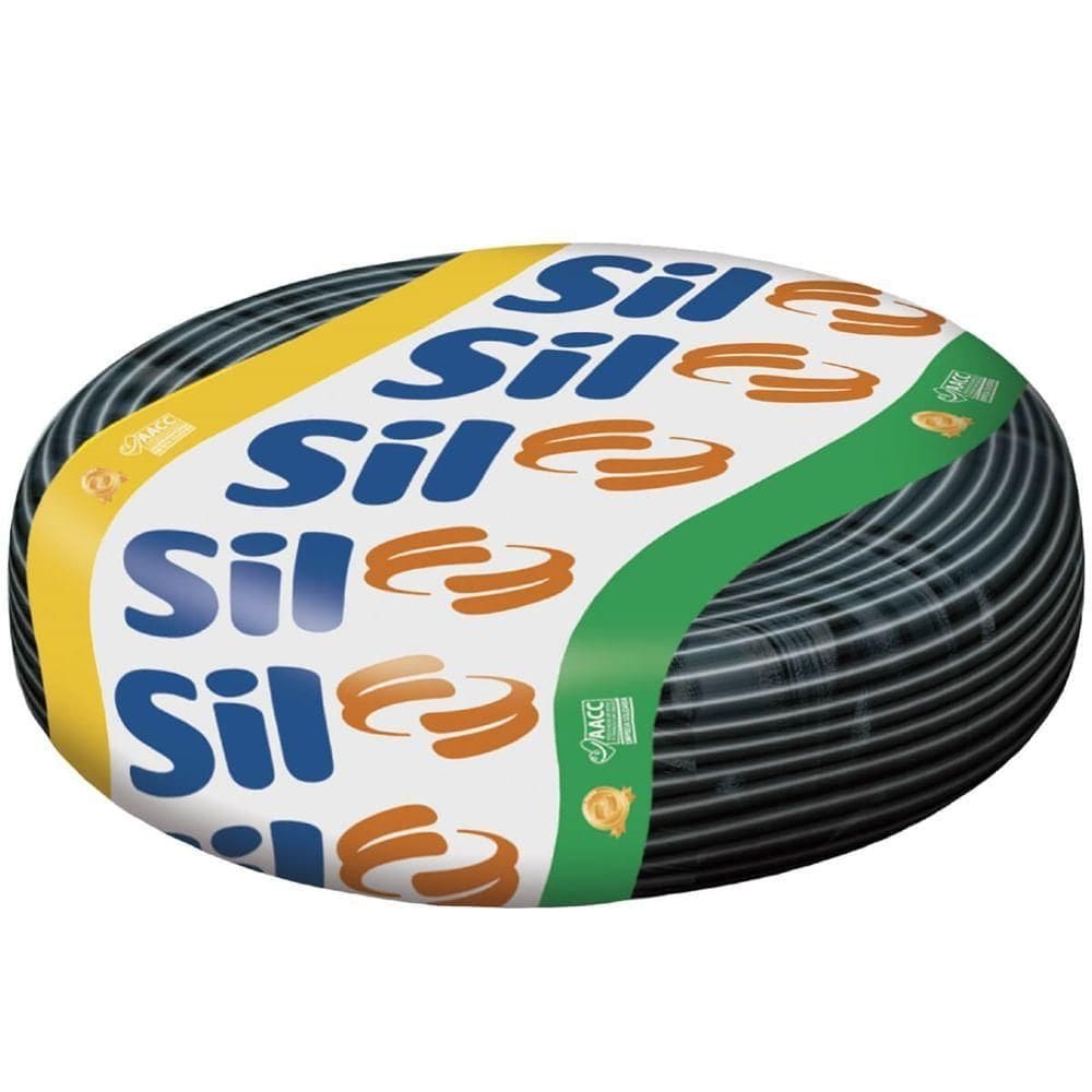 Cabo Flexsil De Cobre 6mm 750 Volts Preto Com 100 Metros - 3.020pt - Sil Cabo Flexivel Preto 750v 6,00mm 100m Sil