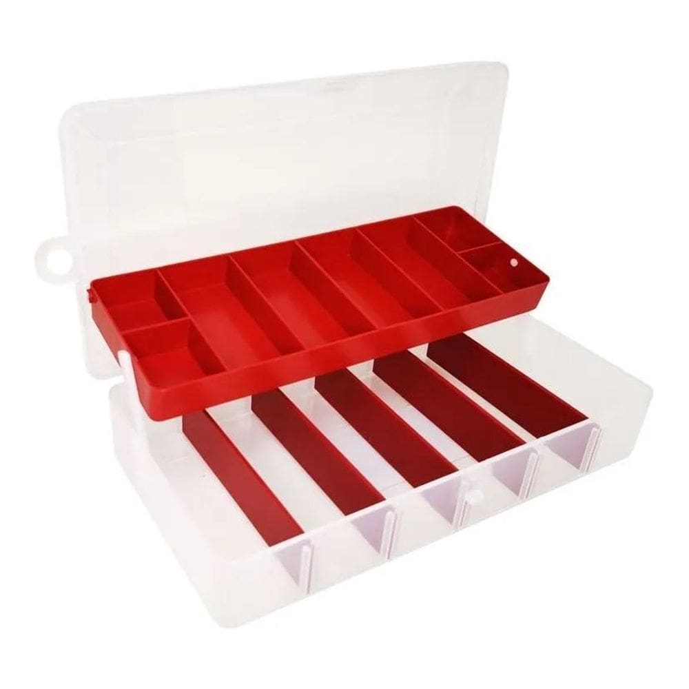 10X Caixa Organizadora Para Pesca Transparente Com 14 Divis