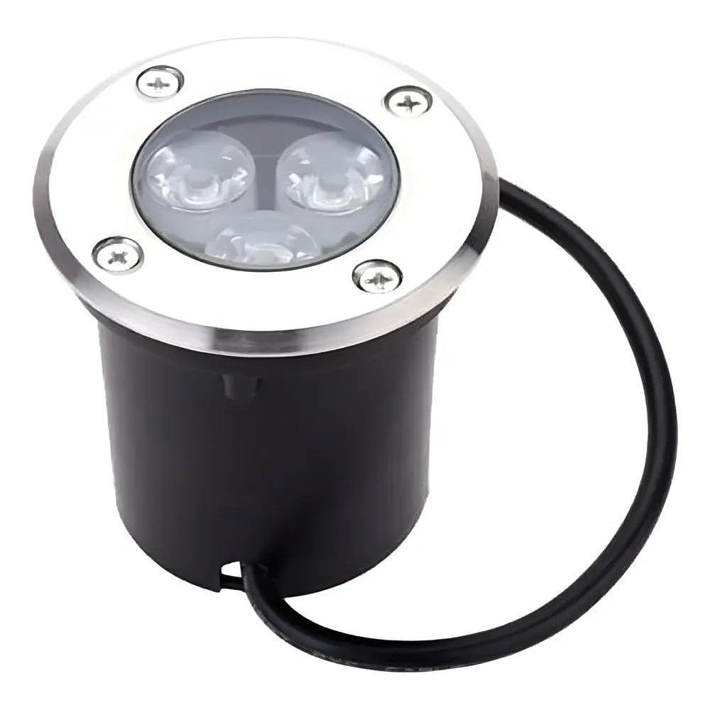10X Spot Balizador Luminária Led Piso Chão Deck Branco Frio