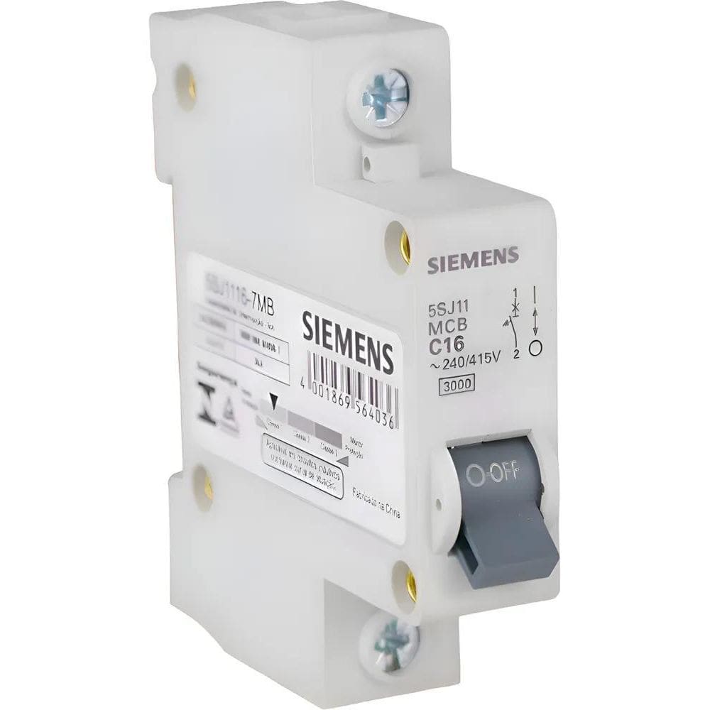 10X Disjuntor Monopolar Siemens Curva C 10/16/20/25/32A