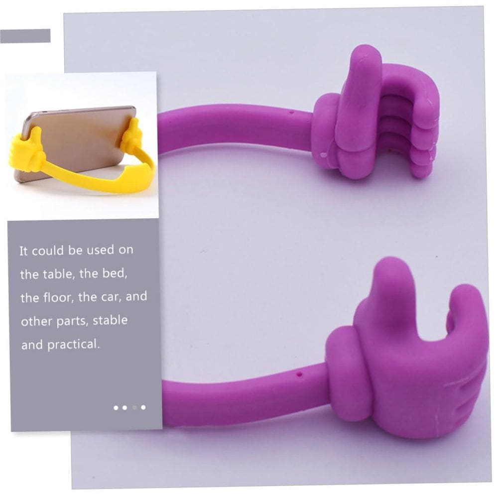 Suporte Celular Smartphone Abraço Mãozinha Flexível Lilás