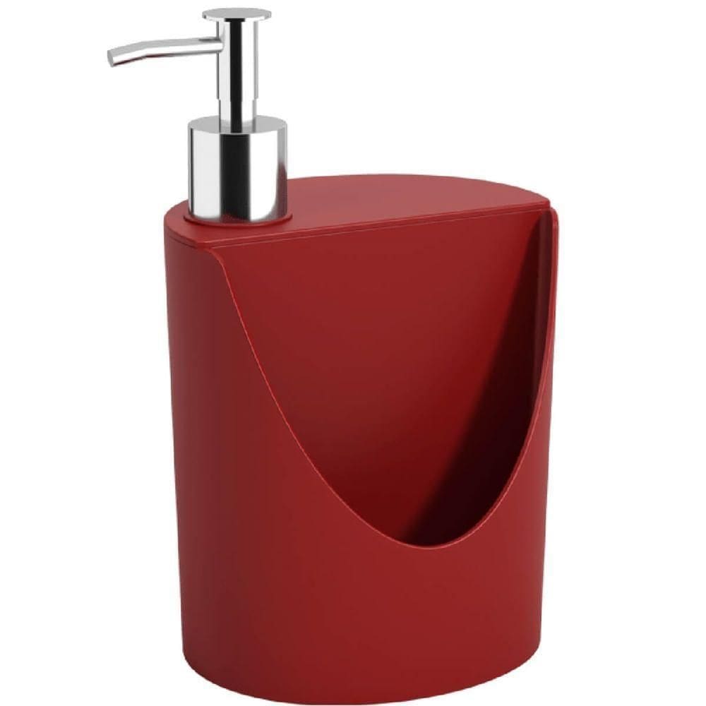 Dispenser Para Detergente E Esponja Vermelho 600ml - 10837-0465 - Coza