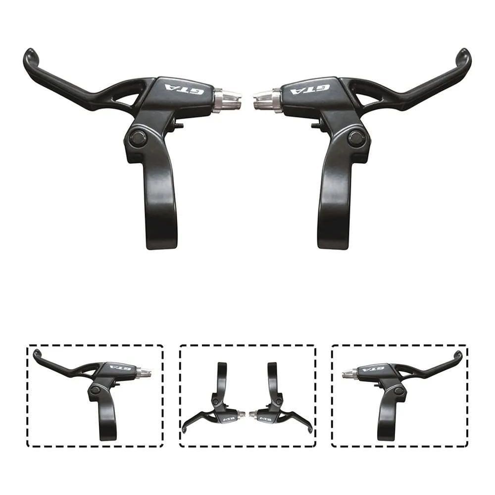 10X Manete De Alumínio Preto V-Brake / Freio Disco Para Bik