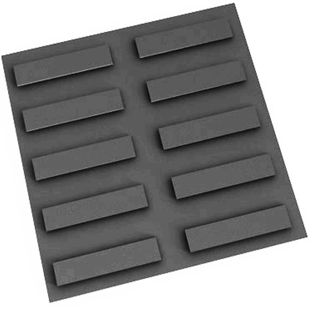 Piso Rampa Preto 20x20cm Amarrado Com 20 Peças 0,80m² - Artesanal Piso 20x20 Rampa Preto Am20pcs 0,80m2 Artesanal