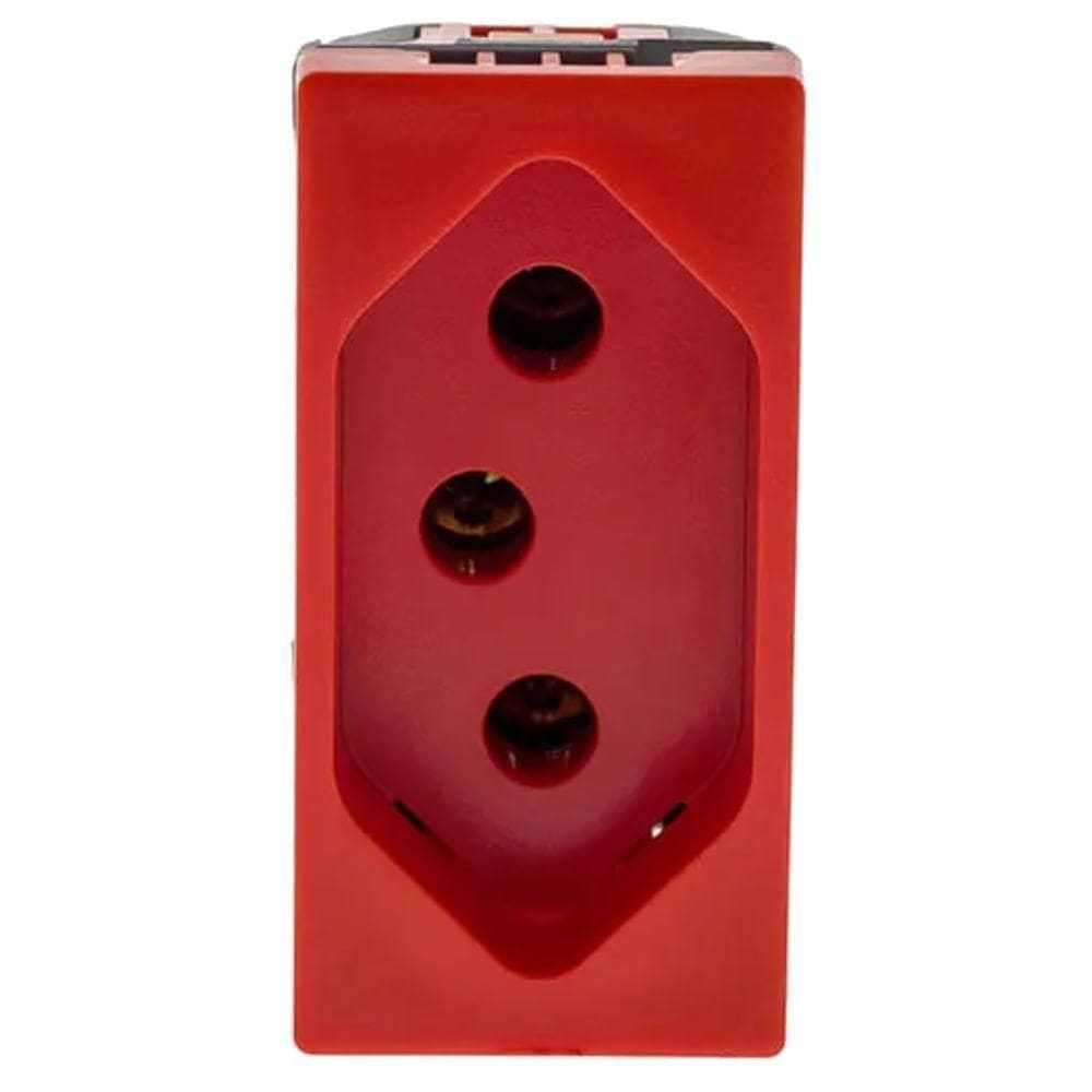 Tomada 2p+t De 20 Ampères 250 Volts Parafuso 1m Vermelha - 615079vm - Pial Plus