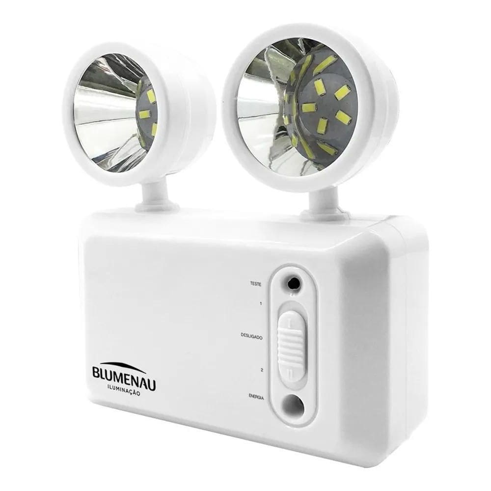 10X Luminaria Blumenau Bloco Luz De Emergência Farol Led Aj