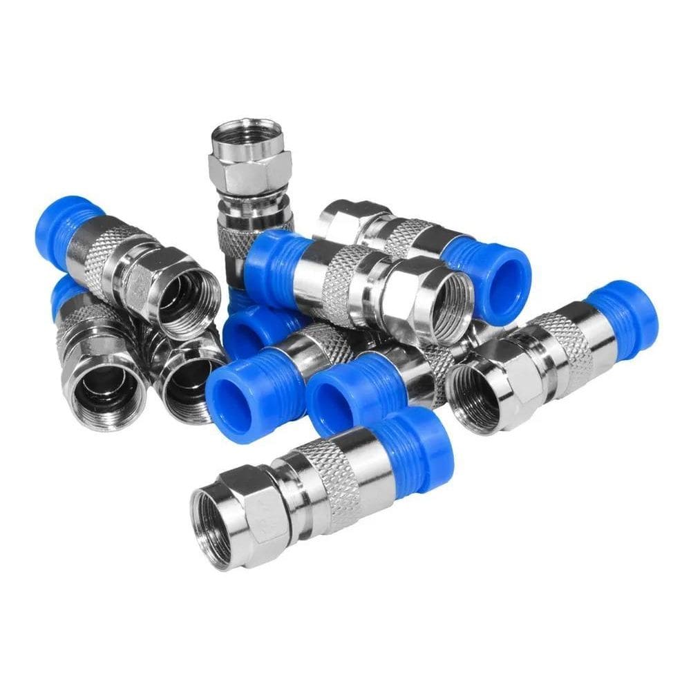 10X 10 Peças Conector F Compressão Rg06 Para Cabo Coaxial A