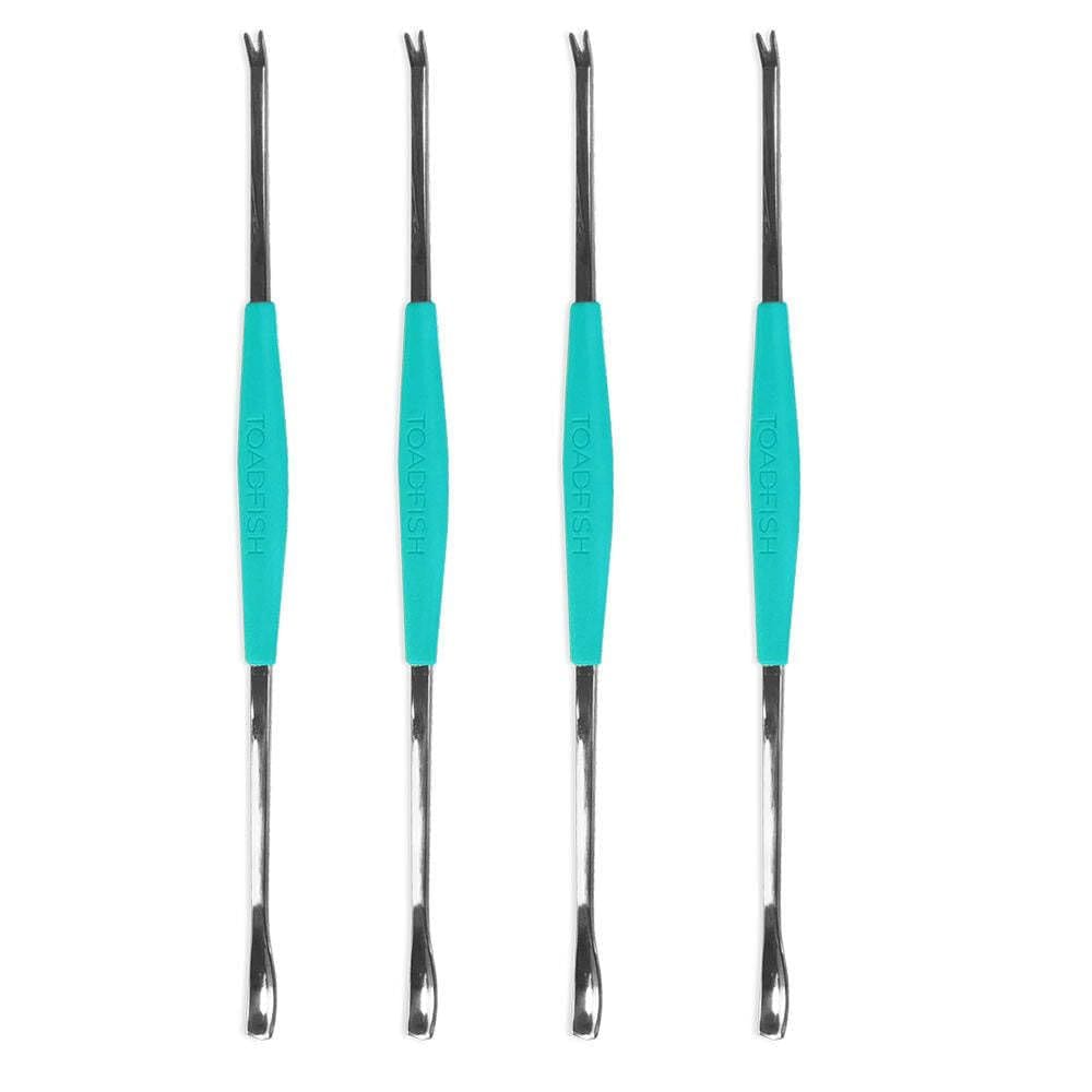 Palhetas de frutos do mar de aço inoxidável Fork Toadfish, 23 cm, pacote 4