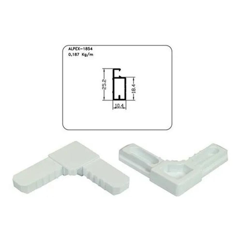 10X 4 X Cantoneira Para Perfil De Alumínio Tela Mosquiteira