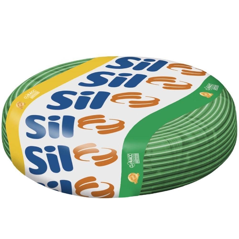Cabo Flexsil De Cobre 16mm 750 Volts Verde Com 100 Metros - 3.022 Vd - Sil Cabo Flexivel Verde 750v 16,00mm 100m Sil