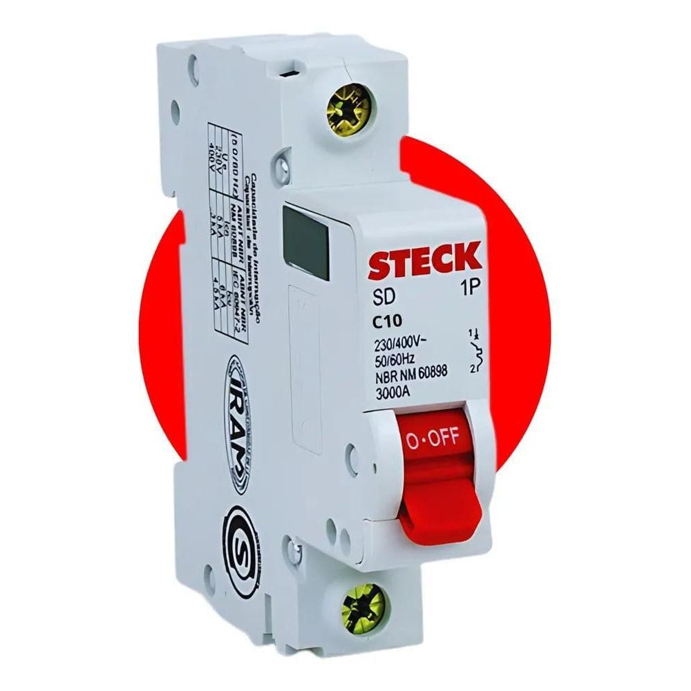 10X Disjuntor Steck Unipolar Mono 10A 16A 20A 25A 32A 40A 5