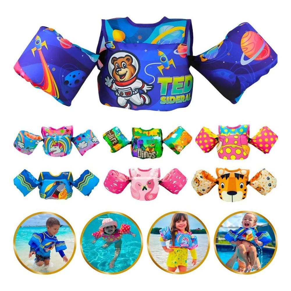 10X Colete Infantil Boia De Braço Salva Vidas Prolife Pisci