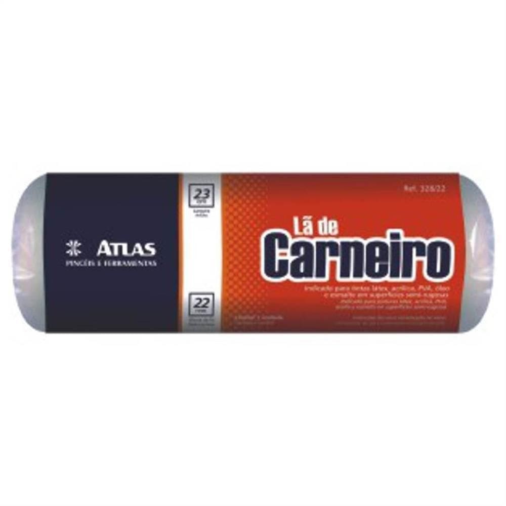 Rolo De Lã 22mm X 23cm - 328-22 - Pinceis Atlas Rolo De La 22mm X 23cm Atlas 328-22 Pinceis Atlas