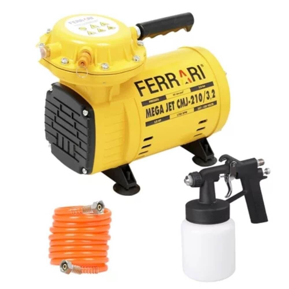 Compressor De Ar Mega Jet 1-2cv Bivolt - Aac1020007 - Ferrari Compressor Ar Mega Jet 1-2cv Biv.ferrari
