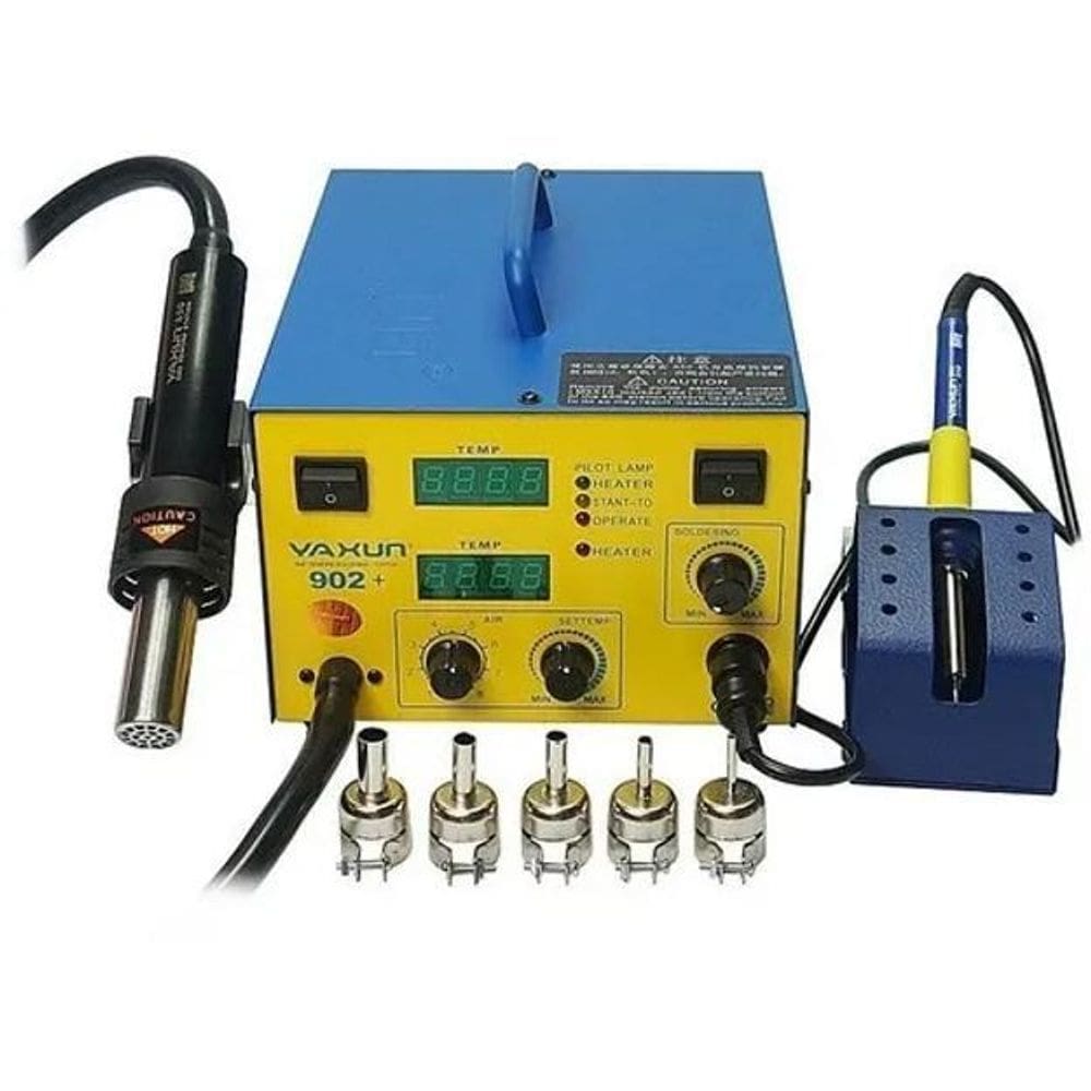 10X Estação Solda E Retrabalho Ar Quente Yaxun 902+ 110V Ou