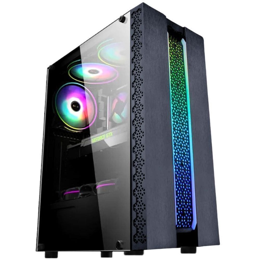 Gabinete Gamer Kratos Kmex CG-42TP Led RGB