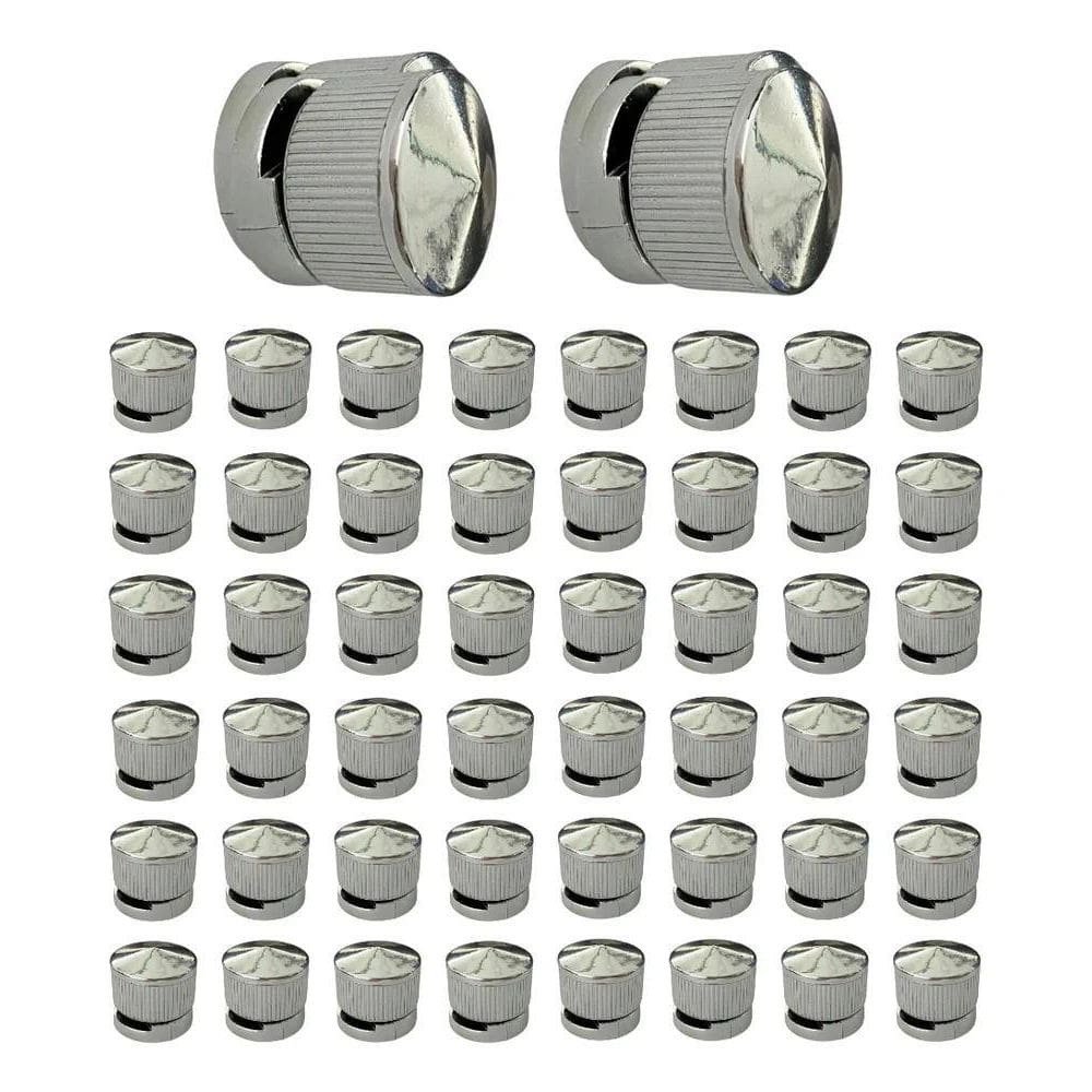 10X 50 Suportes Botão Francês Plástico Abs Metalizado P Esp