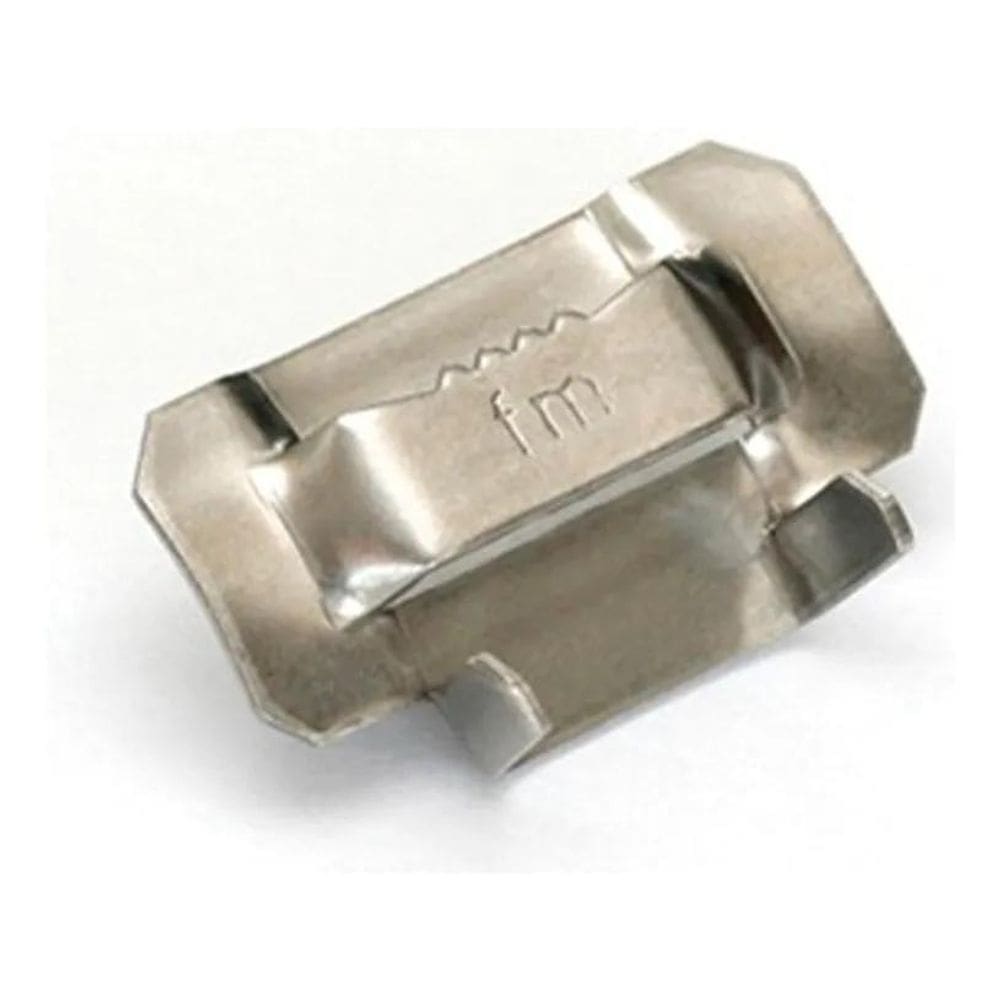 10X Kit 100 Fechos Para Fita De Cintar Poste Em Aço Inox 3/