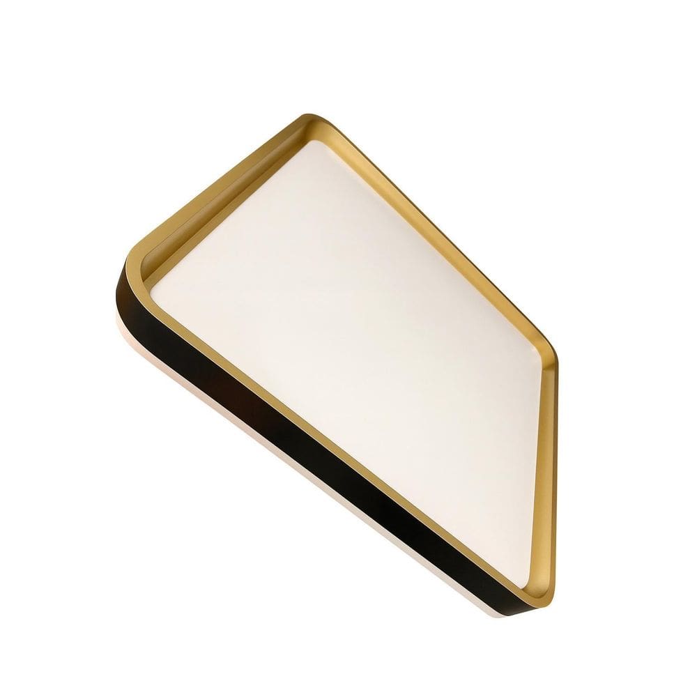 Luminária Quadrada Plafon Design Moderno Bivolt Preto 30W