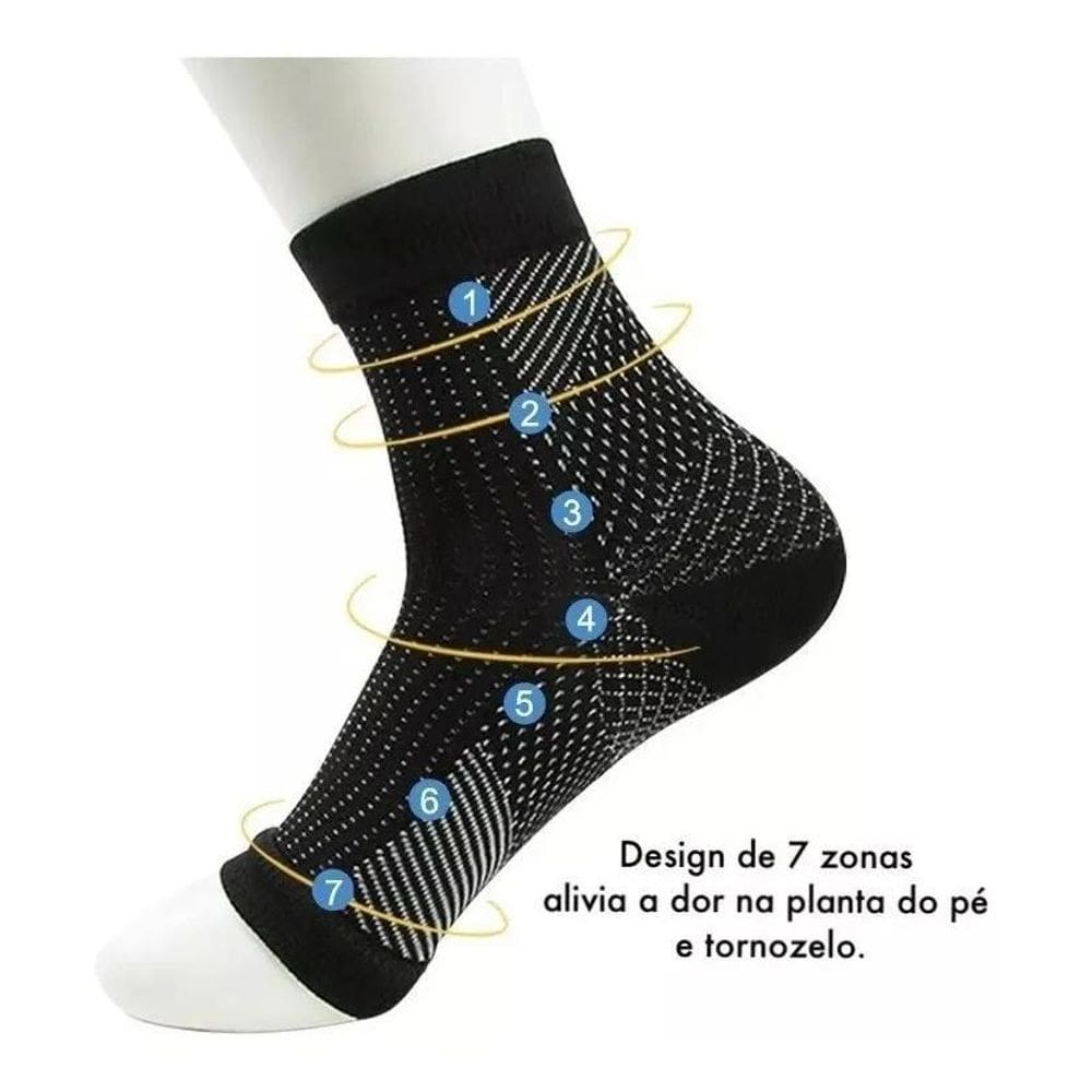 10X 2 Meias Compressão Unisex Alivio Da Dor Atletas Esporti