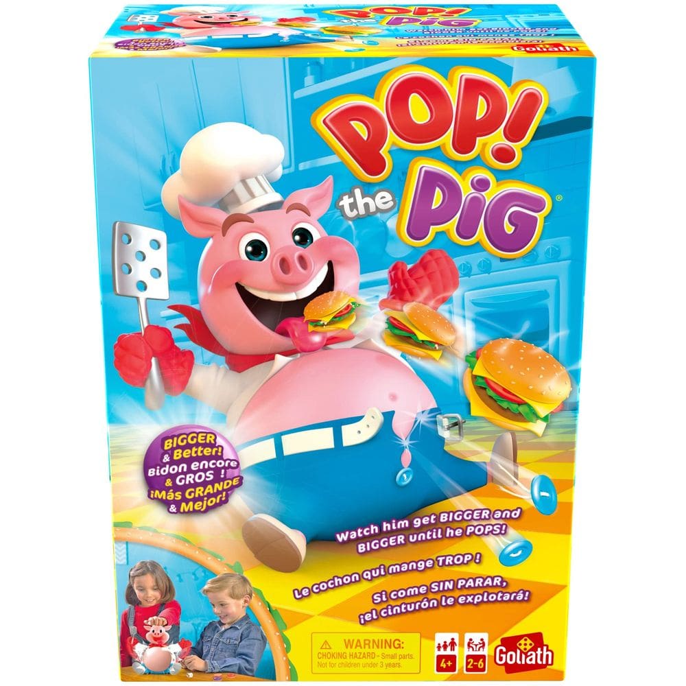 Jogo Goliath Pop The Pig novo e aprimorado para crianças de 4 anos ou mais