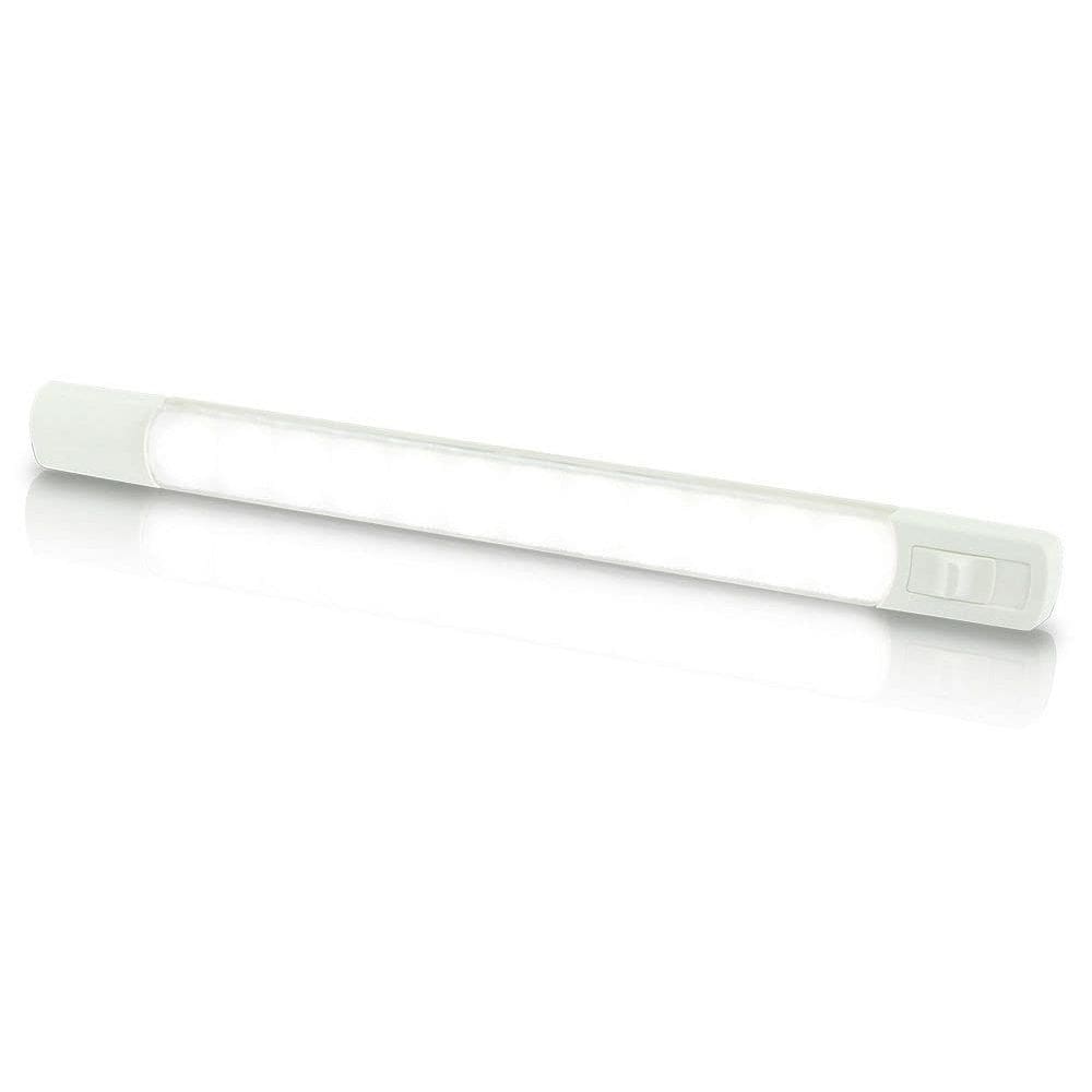 Luz de faixa de superfície marinha Hella White LED 12V com interruptor