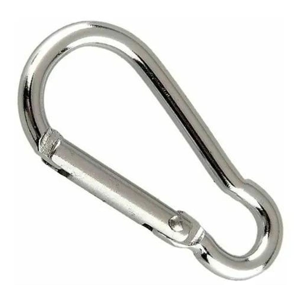 10X Mosquetão Aço Carbono Galvanizado 10X100Mm 350Kg Trava