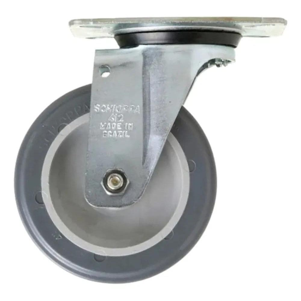 10X Rodizio Giratorio Placa Pvc 4.65Kg Gl412Bp Schioppa