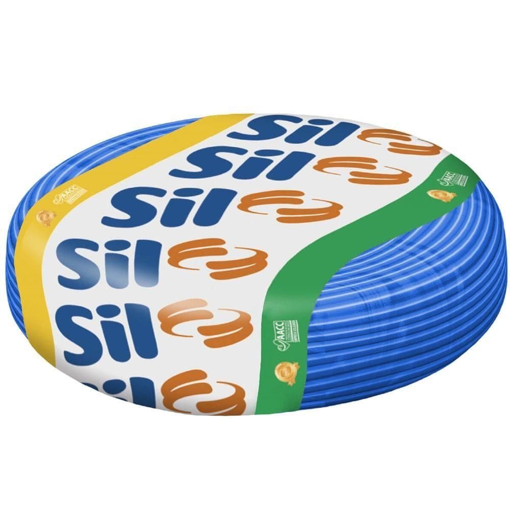 Cabo Flexsil De Cobre 16mm 750 Volts Azul Com 100 Metros - 3.022 Az - Sil Cabo Flexivel Azul 750v 16,00mm 100m Sil