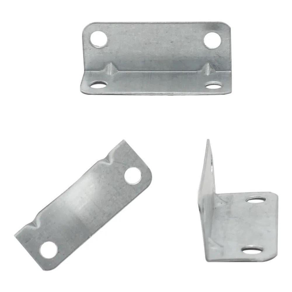 10X 20 Cantoneira 4 Furos 40X14X14Mm Zinco Metal Fixação Mó