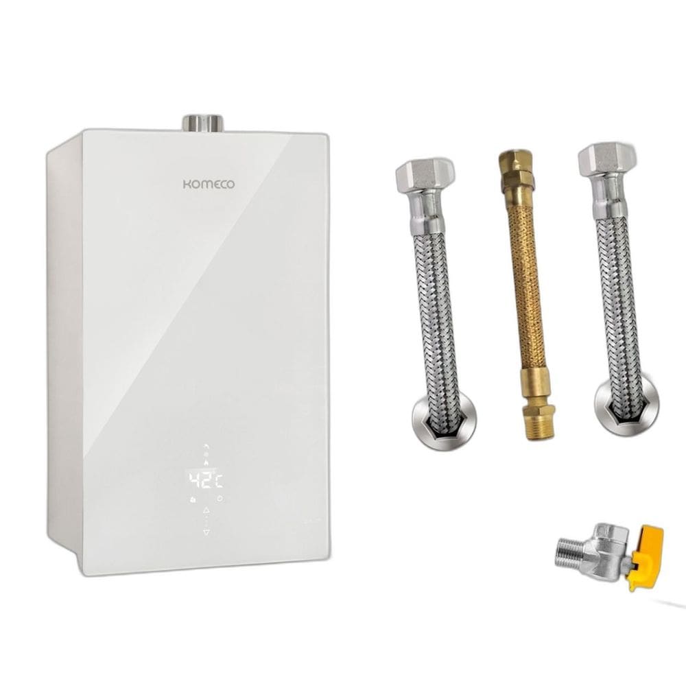 Kit Aquecedor Komeco KO21WHDECOR 21L GLP + Acess. Ligação