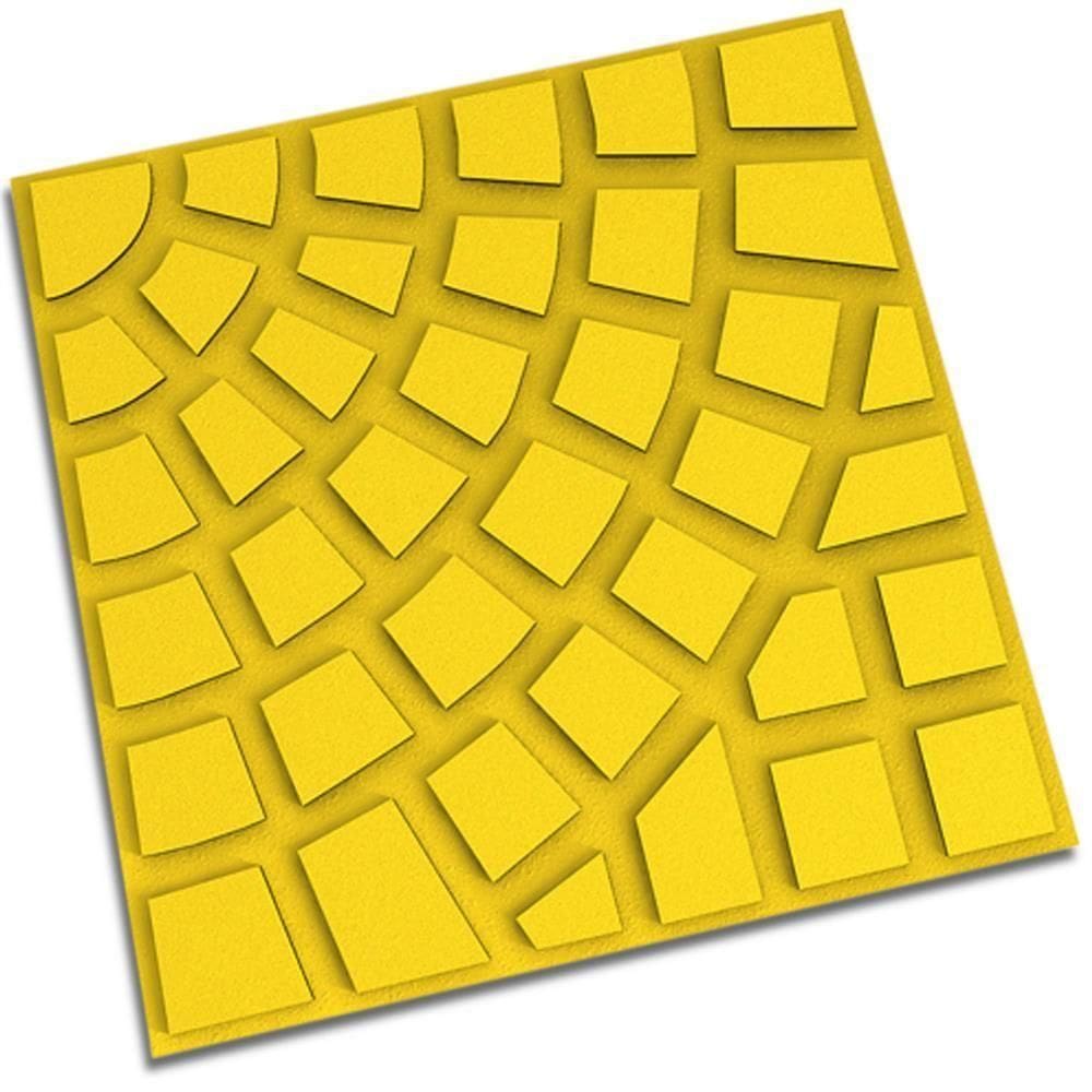 Piso Firenze Amarelo 30,4x30,4cm Amarrado Com 5 Peças 0,46m² - Artesanal Piso 30,4x30,4 Firenze Amarelo Am5pcs Artesanal