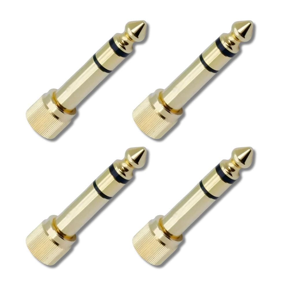 Kit 4 Adaptador P2 X P10 Estéreo Fone Com Rosca Prof. Cs706