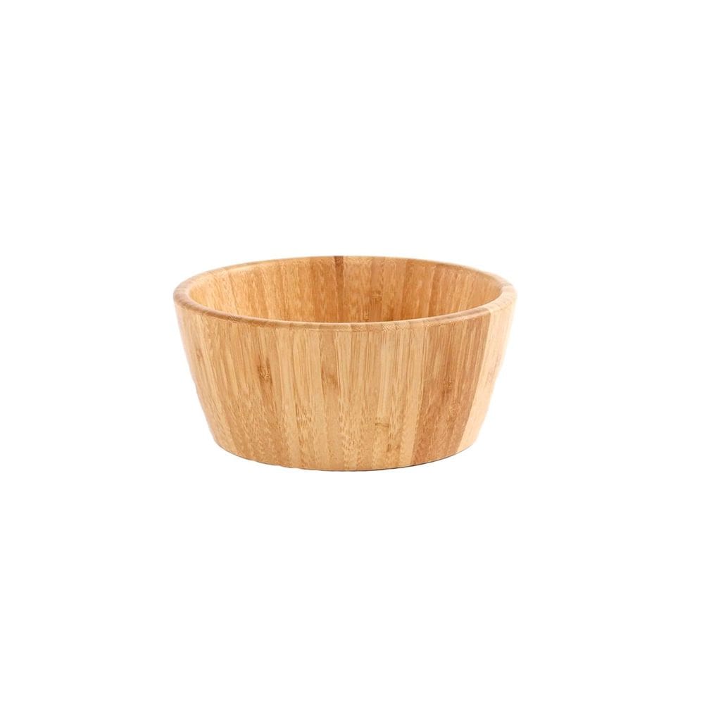 Tigela Bowl Saladeira Bambu Natural Fruteira Redonda 20cm