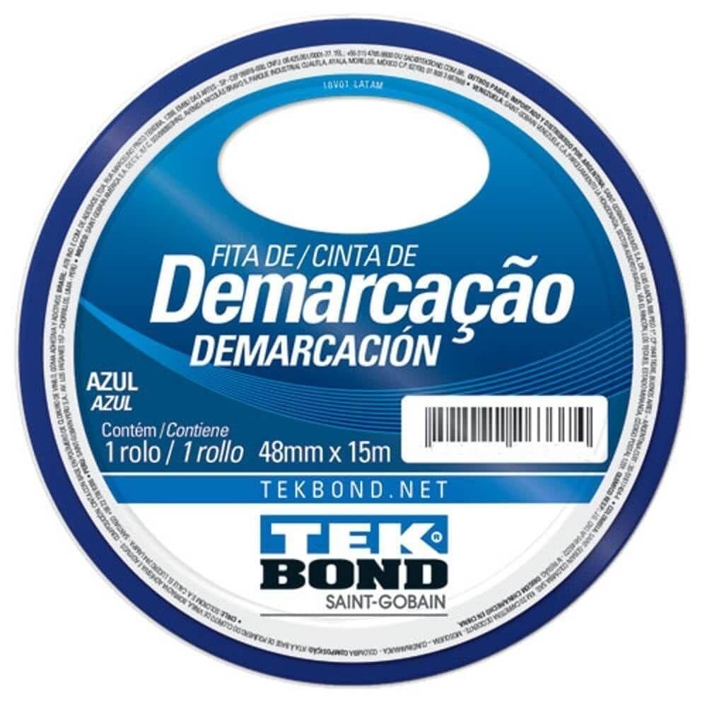 Fita De Demarcação Azul 48mm X 15 Metros - 21251048200 - Tekbond