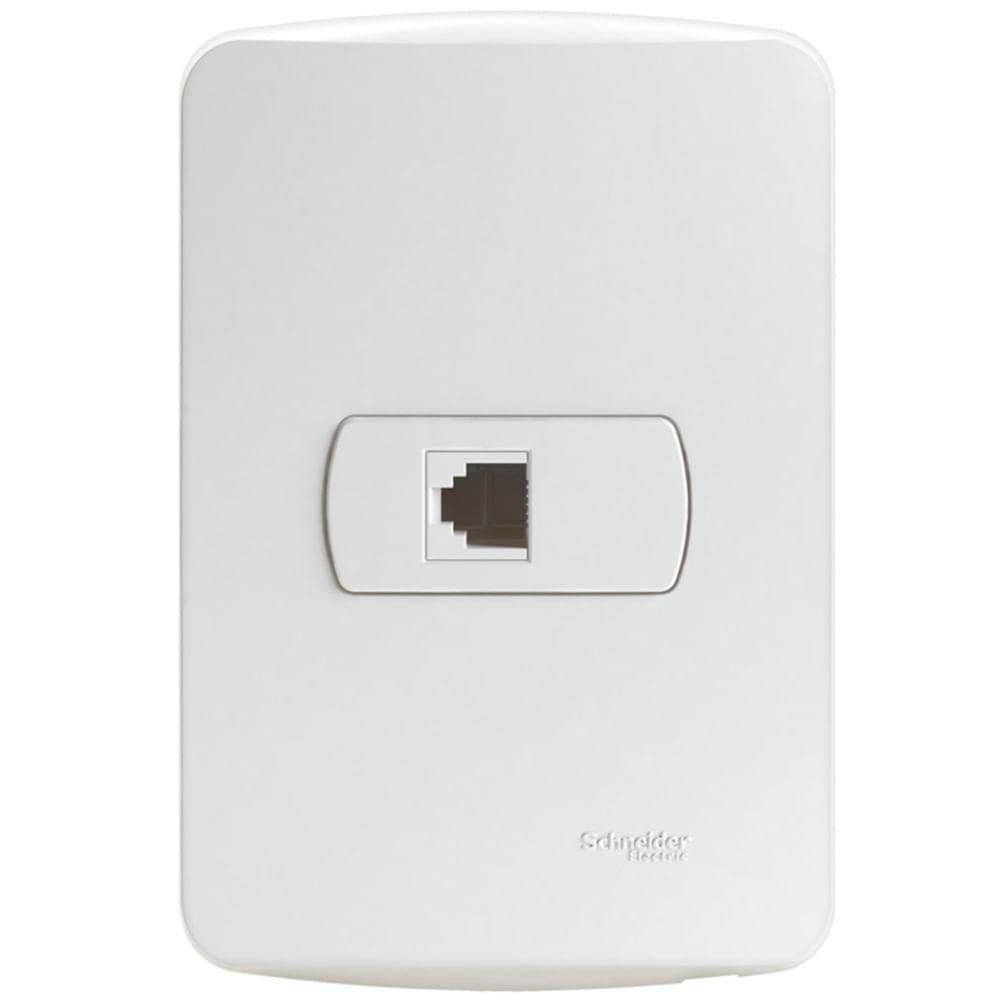 Conjunto Tomada Rj11 2 Fios Branco Miluz - S3b64900 - Schneider Conj.tomada Rj11 (2fios) Pl-br S3b64900-miluz