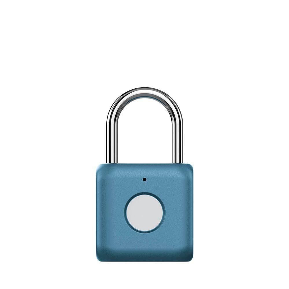 Cadeado Inteligente Com Impressão Digital Azul