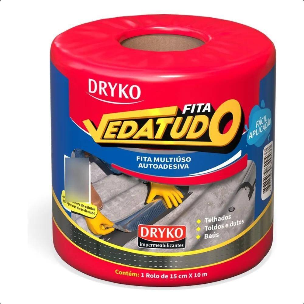 10X Manta Adesiva Asfaltica Aluminizada Fita Vedatudo 15Cm