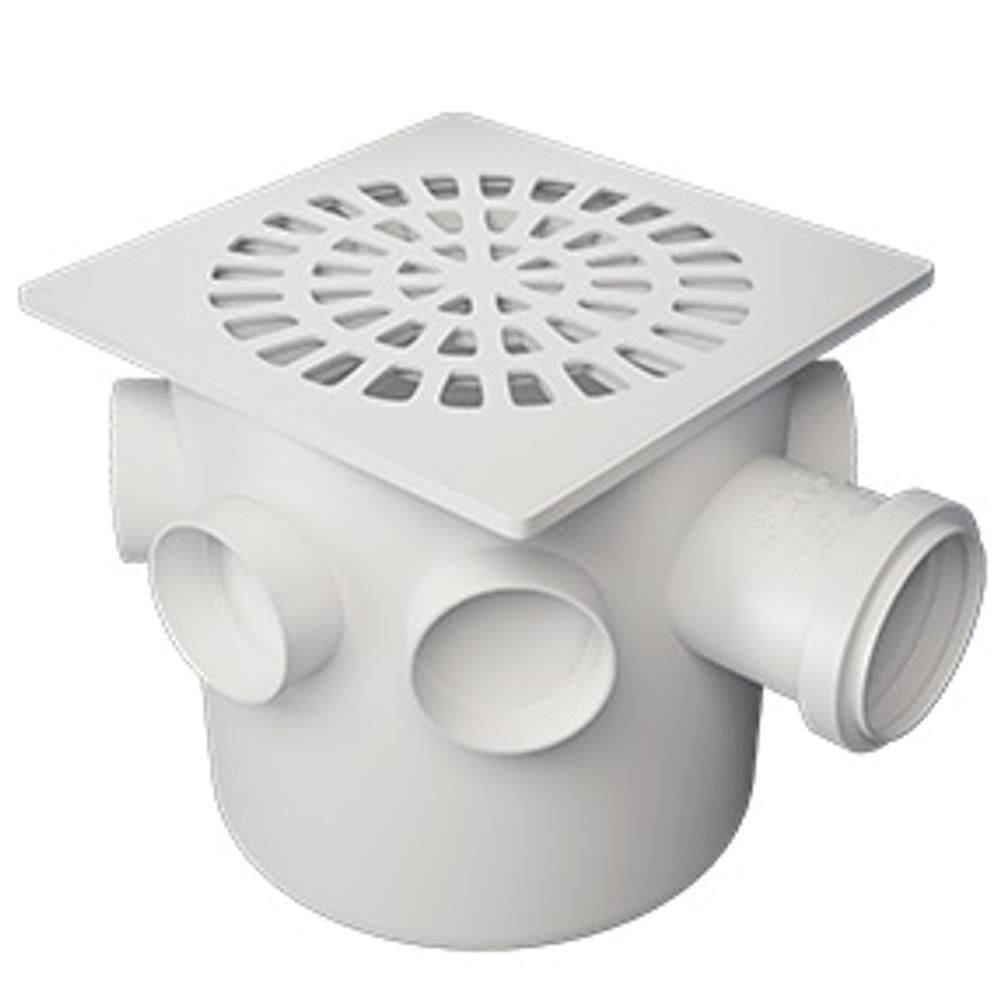 Caixa Sifonada 150x150x50 Branca Quadrada - 11071511 - Fortlev Caixa Sifonada 150x150x50 Quadrada Branco