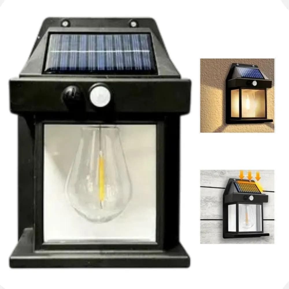 10X Arandela Luminária Luz Solar Externa Parede Sensor Pres